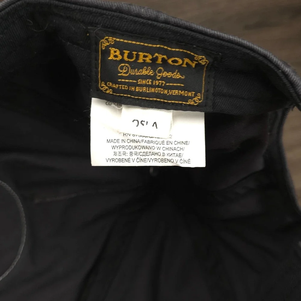 Burton Hat Cap Snap Back Gray Mens Snowboard Outdoor Skateboard Streetwear